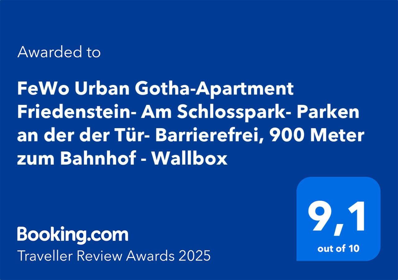 Fewo Urban Gotha-Apartment Friedenstein- Am Schlosspark- Parken An Der Der Tuer- Barrierefrei, 900 Meter Zum Bahnhof - Wallbox 외부 사진